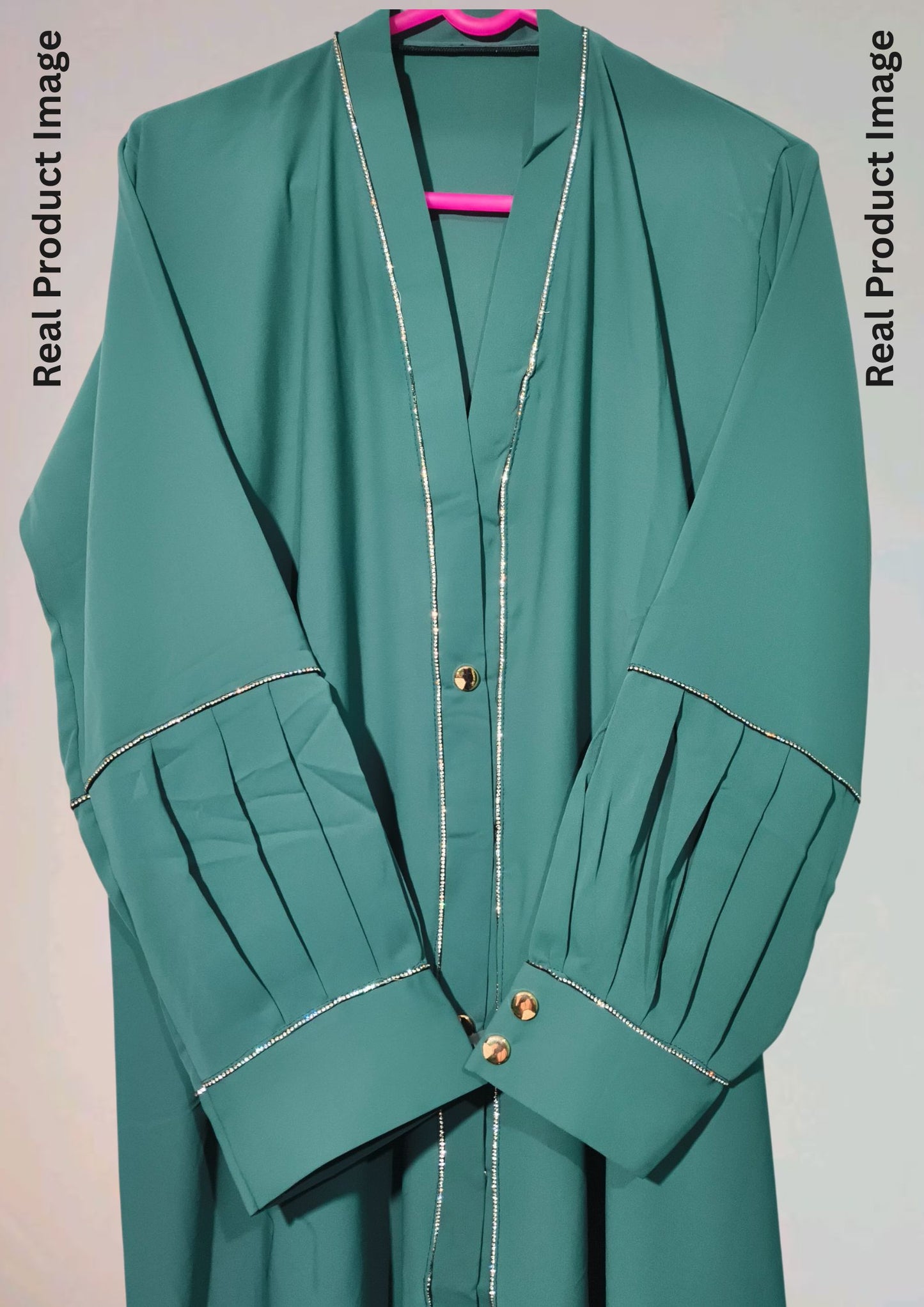 Paratha Fabric Designer Abaya for Women – Elegant Button Style – Without Dupatta, No Hijab – Modest Wear