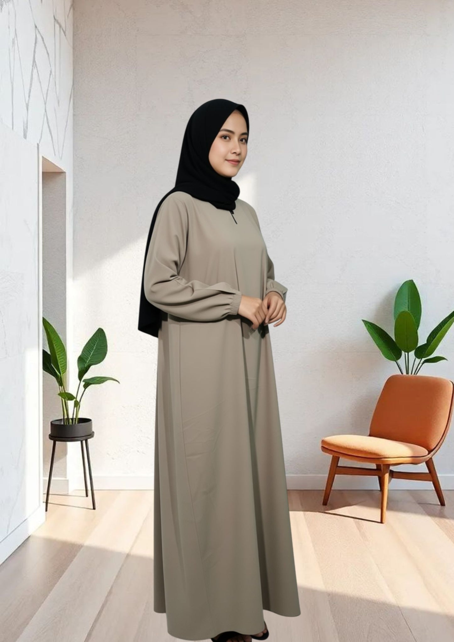 Firdous Fabric Plain Abaya for Women – Without Dupatta, No Hijab – Soft & Flowing Modest Wear